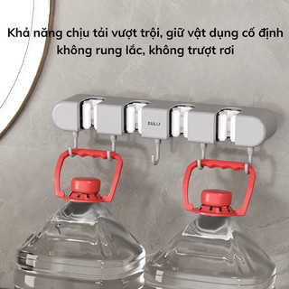 Kẹp Treo Đồ Dán Tường BUNNIES HOUSE Chịu Lực Tốt, Gắn Cây Lau Nhà, Móc Treo Dụng Cụ Nhà Cửa