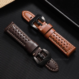 Dây đeo đồng hồ nhiệt đới cho Panerai 18 / 20 / 22 / 24 / 26mm Dây đeo đồng hồ da bò phát hành nhanh cho nam nữ Dây đeo đồng hồ Porus Dây đeo đồng hồ thay thế màu đen Nâu xanh xám