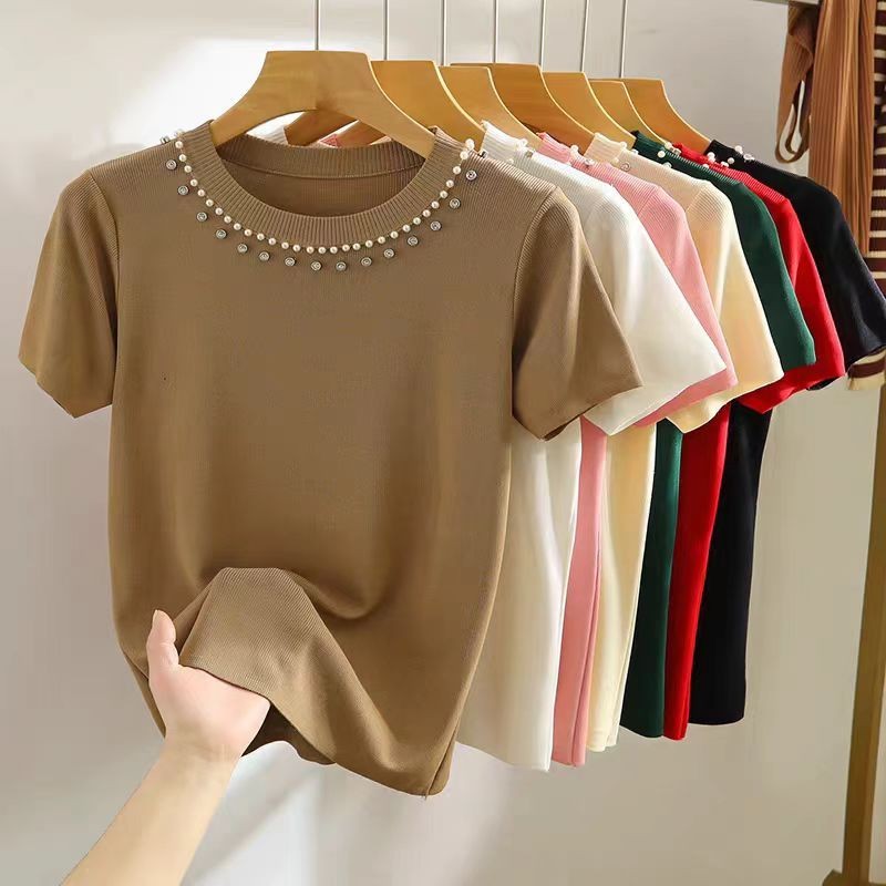 Mẫu áo thun dáng rộng mỏng nhẹ dành cho nữ, phong cách Hàn Quốc
