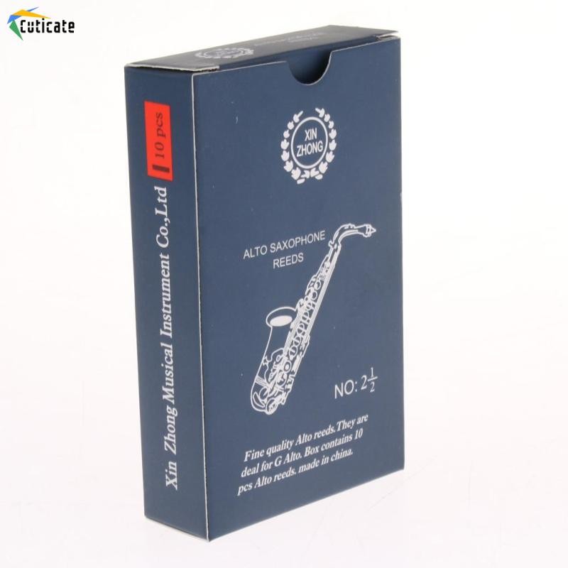 Chuyên Nghiệp 10 Miếng 2 1 / 2 Alto Saxophone Sax Reeds Gió Phần Nhạc Cụ
