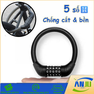 Dây Khóa Mật Mã 5 Số Cao Cấp - Chống Cắt Siêu Bề 60cm/40cm, Đổi Mã Dễ Dàng, Phù Hợp Xe & Cửa