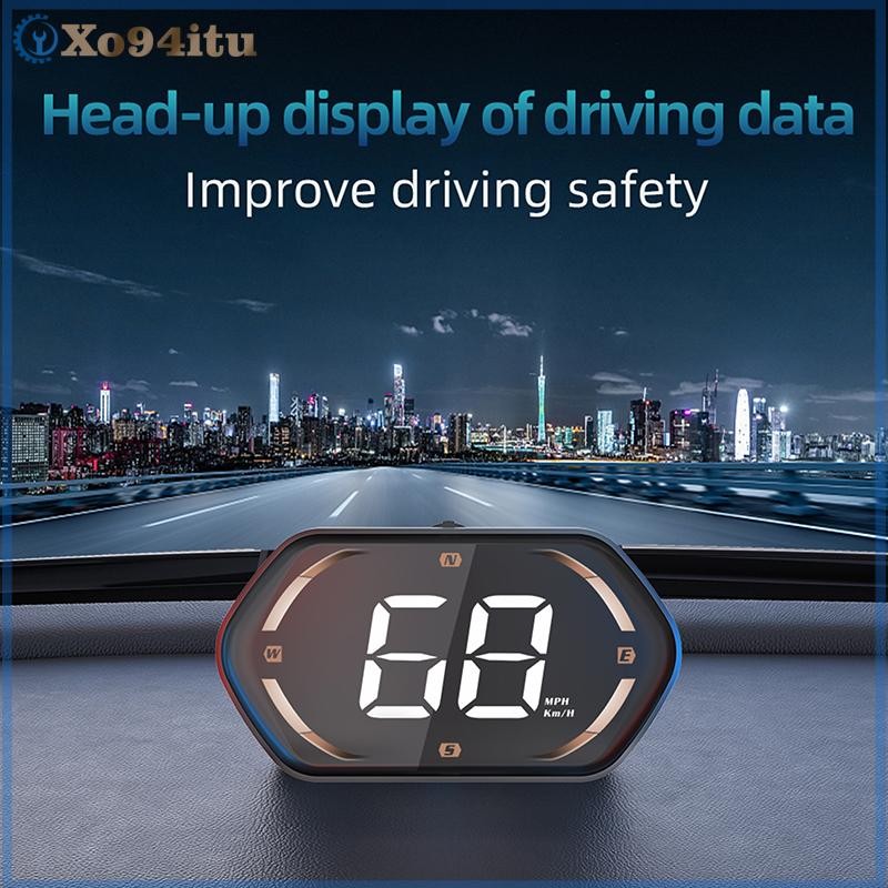 XOITU USB Xe HUD Hiển Thị Đồng Hồ Tốc Độ Kỹ Thuật Số GPS Đồng Hồ Đo Tốc Độ KMH MPH Dispaly Cho Xe Tải Xe Máy Phụ Kiện Phụ Kiện Ô Tô VN