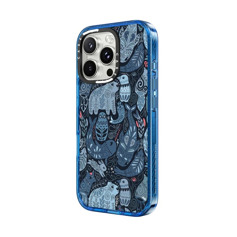 CASECASE X Vỏ Totem Động Vật Bầu Trời Màu Xanh Trong Suốt Cứng Hút Từ Tính Tác Động Dành Cho Apple IPhone 12 13 14 15 16 17 Pro Max Plus Có Hộp