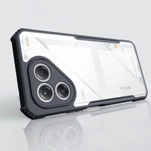 Ốp Điện Thoại Cho Tecno Pova 7 Ốp Lưng Màu Đen Chống Rơi Điện Thoại Acrylic Bảo Vệ Toàn Diện Cho Tecno Pova 6 Pro Neo Cover