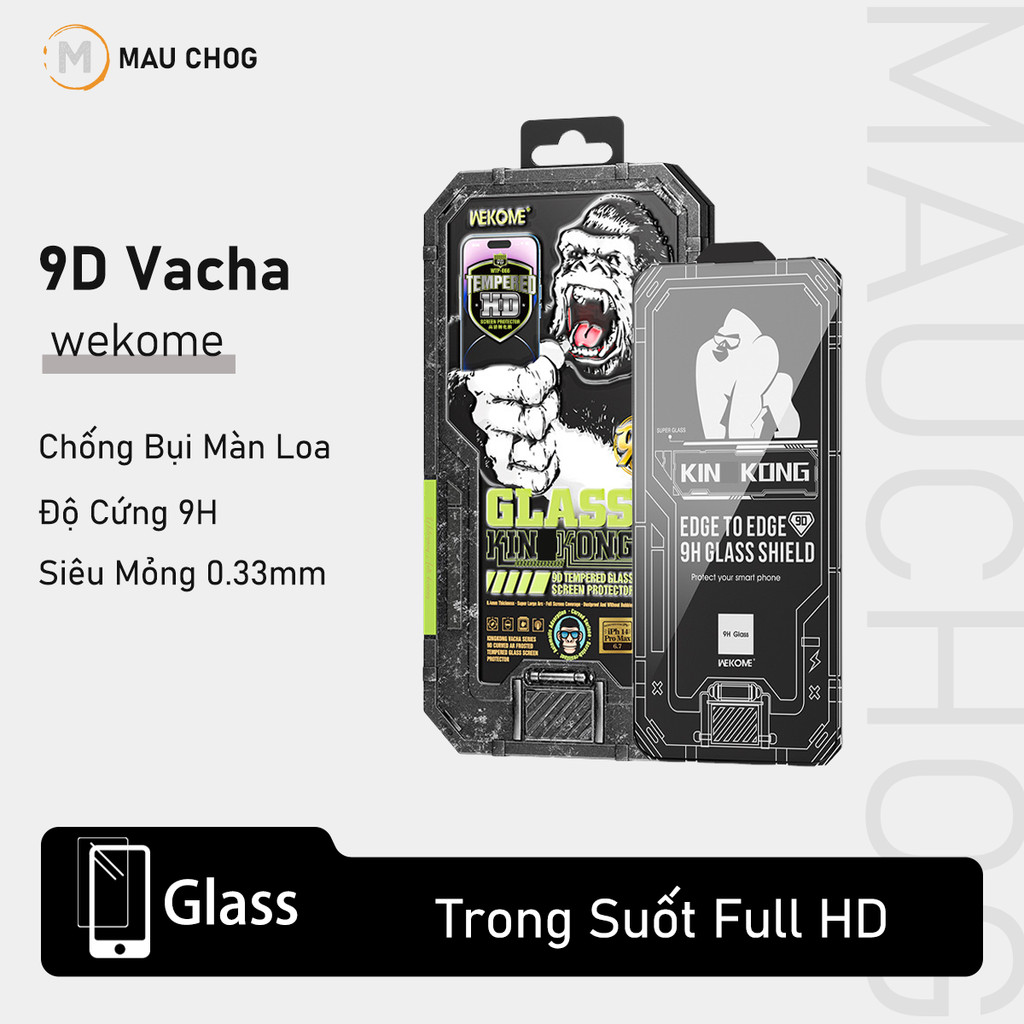 Kính Cường Lực WK Kinkong Trong Suốt Có Lưới Loa Cho Điện Thoại iPhone 17 Pro Max 16 15 14 13 12