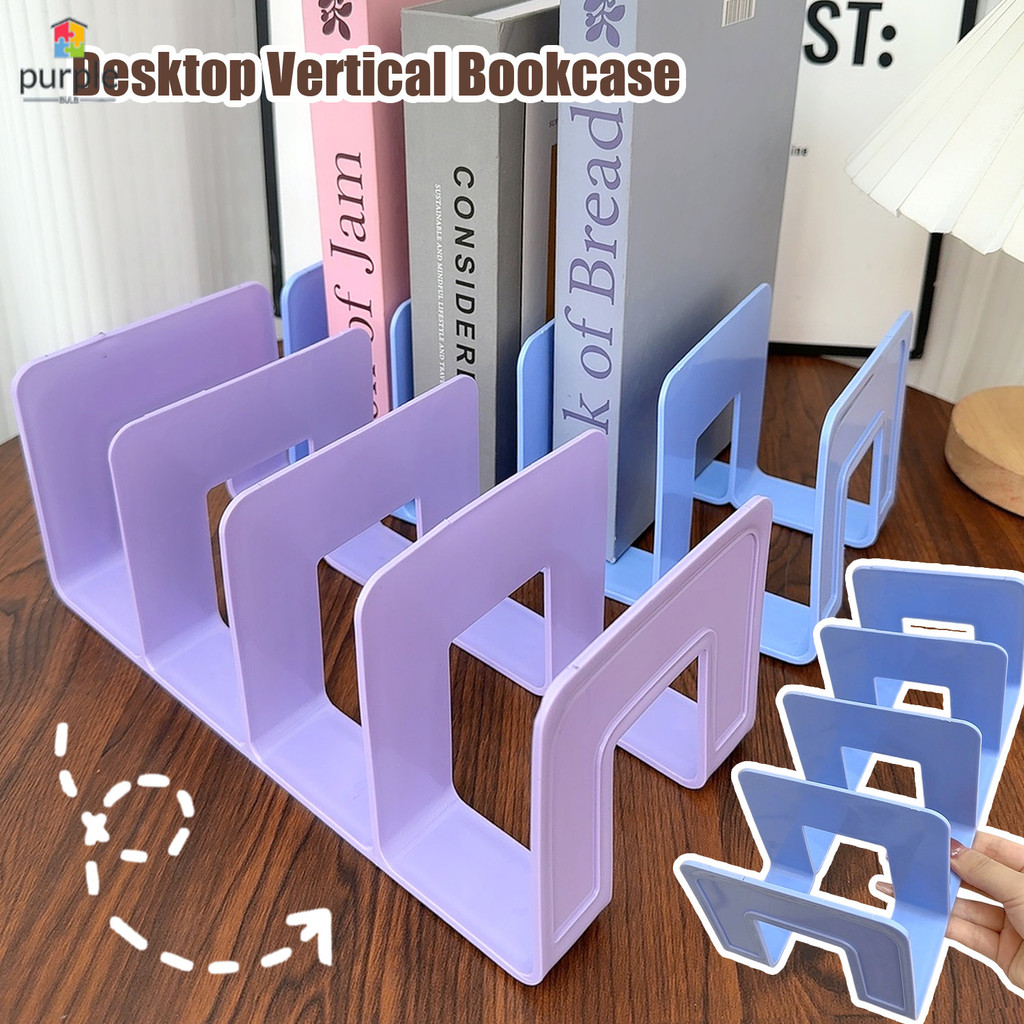 Máy Tính Để Bàn Bookends Ganizer Nhựa Lưu Trữ Cho Sách Tài Liệu Tạp Chí Hồ Sơ Phòng Học Đồ Dùng Văn Phòng Dụng Cụ Học Sinh