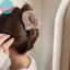 Sund Sữa Mềm Màu Cà Phê Series Lông Tơ Sang Trọng Back Updo Vuốt Tóc Ấm Lớn Sang Trọng Kẹp Barrettes Vuốt Tóc VN