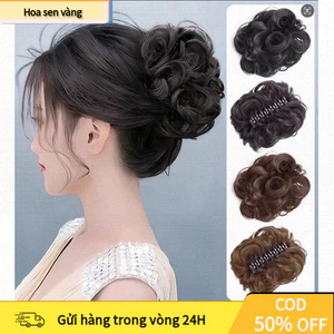 【24H】Tóc Giả Kẹp Cá Mập Búi Cao – Mẫu Mới Cho Nữ Trung Niên, Gọn Gàng, Tinh Tế