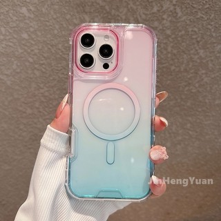 Ốp bảo vệ cao cấp ba trong một Gradient lỗ lớn đầy màu sắc cho IPhone 16 15 14 13 12 11 Pro Max Plus Vỏ chống rơi bao gồm tất cả