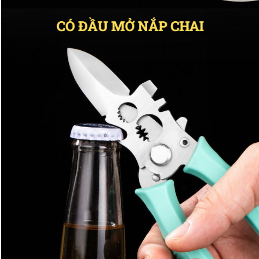 Kìm Tách Hàu Cắt Đuôi Ốc Thép Khôn Gỉ Đa Năng Mở Nắp Bia