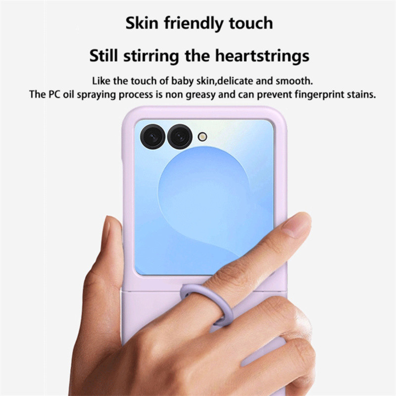 Ốp lưng giữ vòng siêu mỏng Gradient cho Samsung Galaxy Z Flip 7 Z Flip 6 Z Flip 5 Vỏ bảo vệ da silicon Flip7 Flip6 Flip5