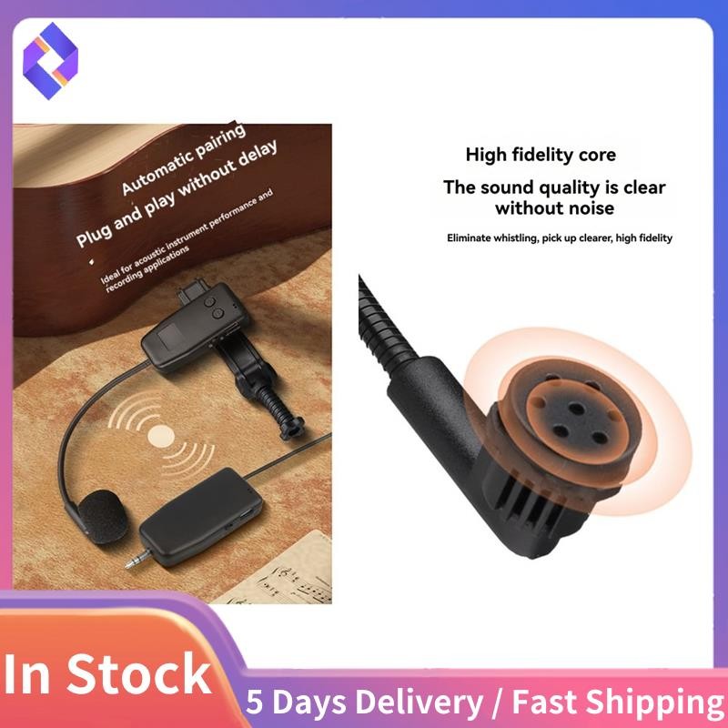 Hệ thống micro không dây 2.4G cho máy phát và thu kẹp đàn Violin, Cello, đàn Guitar Phạm vi 50 mét