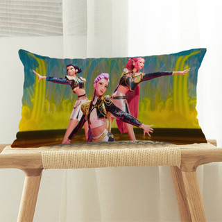 KPop Demon Hunters Vỏ gối hình chữ nhật bằng Polyester in một mặt, Vỏ đệm, Trang trí ghế Sofa tại nhà (Không có lõi)