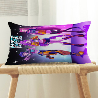 KPop Demon Hunters Vỏ gối hình chữ nhật bằng Polyester in một mặt, Vỏ đệm, Trang trí ghế Sofa tại nhà (Không có lõi)