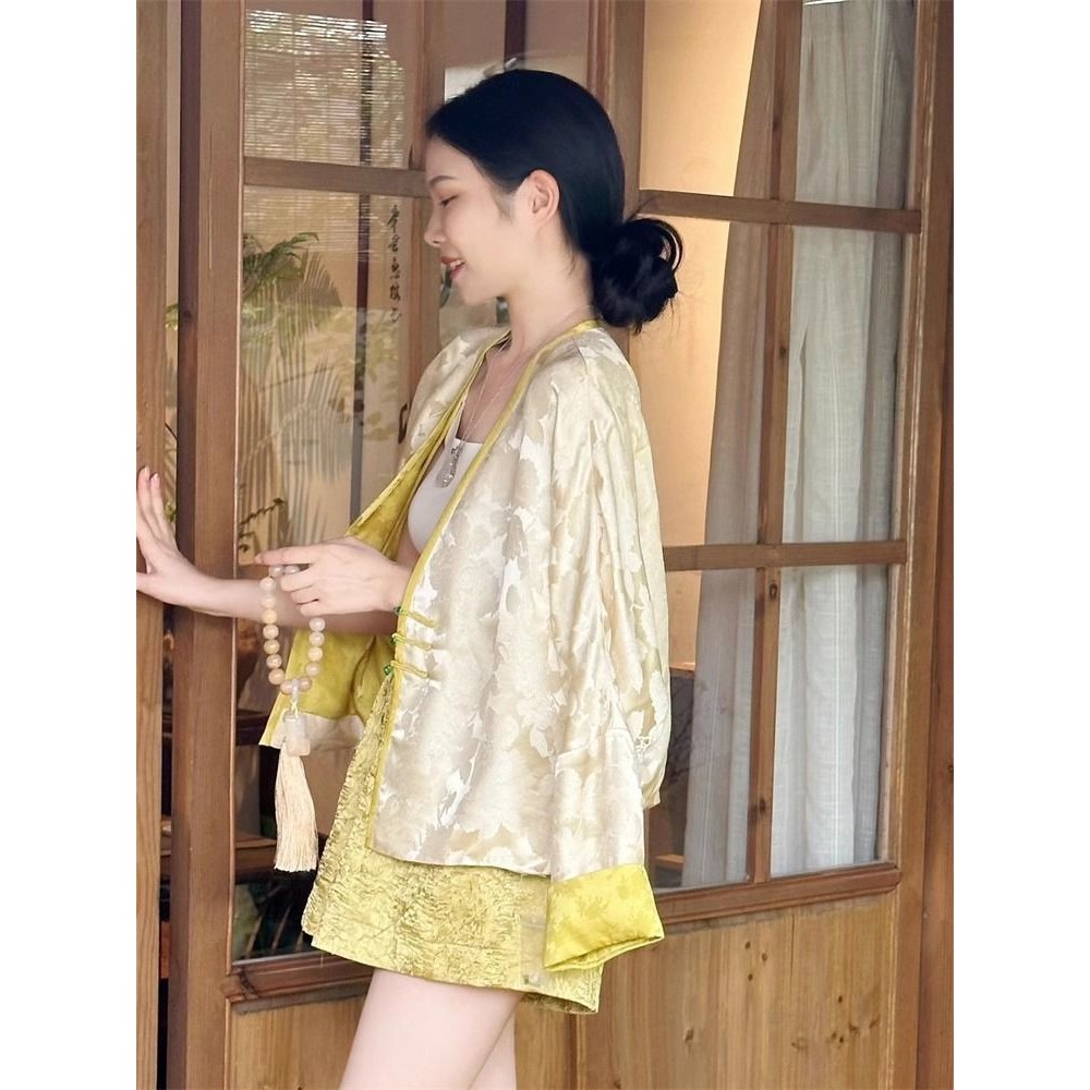 [Yu]Set đồ hai mảnh mùa hè Trung Quốc, phong cách tinh tế, sang trọng, chất liệu thoáng mát.