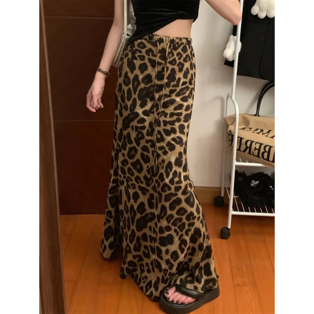 Milyfashion Váy Retro Da Báo In Họa Tiết Giữa, Co Dãn Cao Cấp, Phom Chữ A Ôm Body