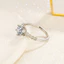 Nhẫn kim cương bạc S925 dành cho nữ, kiểu dáng sang trọng, size điều chỉnh được