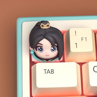 FREESI Hình dễ thương Keycap, VALORANT Jett Sage Fade Clove Bàn phím cơ Keycap, Phim hoạt hình Exquist FPS Resin Stereo Keycap