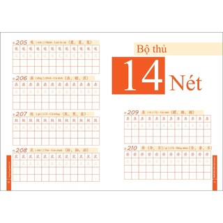 Vở luyện viết 214 bộ thủ hán tự+vở luyện viết chữ hán ô mễ(100 trang)