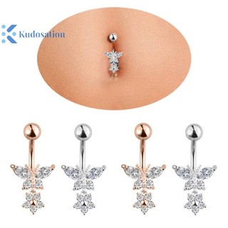 Kudosation Zircon Phẫu Thuật Thép Rốn Xuyên Bụng Nút Nhẫn Trang Sức Cơ Thể