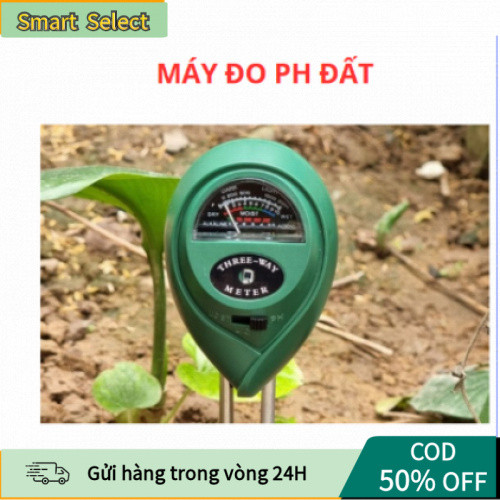 【COD】Máy Đo Độ PH Đất 3 Trong 1 – Đo pH, Độ Ẩm, Ánh Sáng, Dụng Cụ Làm Vườn Trồng Cây Nông Nghiệp