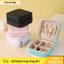 【24H】Hộp Đựng Trang Sức Mini Mang Đi Du Lịch – Da Mềm, Nhỏ Gọn, Nhiều Ngăn Tiện Dụng
