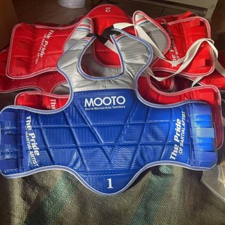 Taekwondo Protective Gear Plain Thickened Adult and Children Actual Combat Competition Training Breast Protection Water Ripple Maya Pattern IlWj