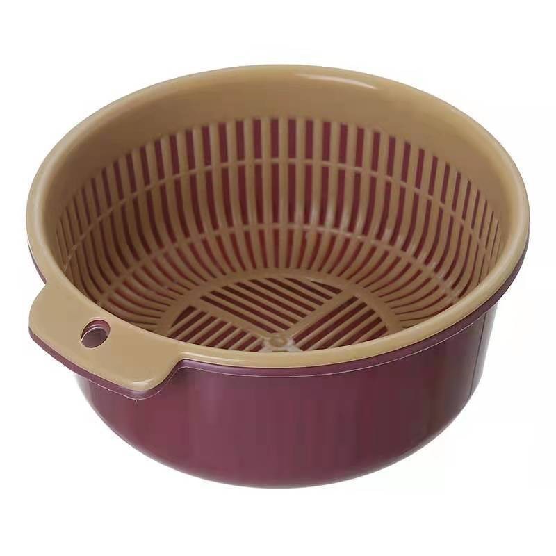 Giỏ Thoát Nước Giỏ Thoát Nước Taomi Rỗng Hai Lớp Thoát Nhựa Bắc Âu Giỏ Nhỏ Giọt Nhà Bếp Đa Năng Rau Giỏ Giặt Di Động