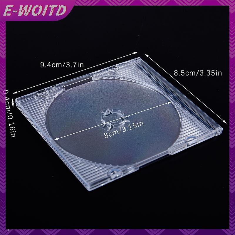 E-WOITD 5 / 10 Chiếc Hộ Gia Đình Tiêu Chuẩn Đĩa Đơn Hộp Bảo Quản DVD Ốp Lưng CD Nhựa Trống Trong Suốt Hộp CD Đĩa CD E-WOITD