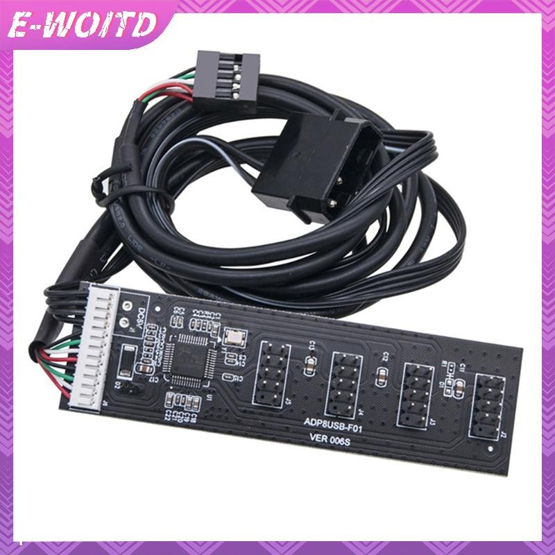 E-woitd Bo mạch chủ USB 9Pin Kết nối USB2.0 Bộ chia trung tâm 1 đến 4 Bộ chuyển đổi cáp mở rộng HNVN