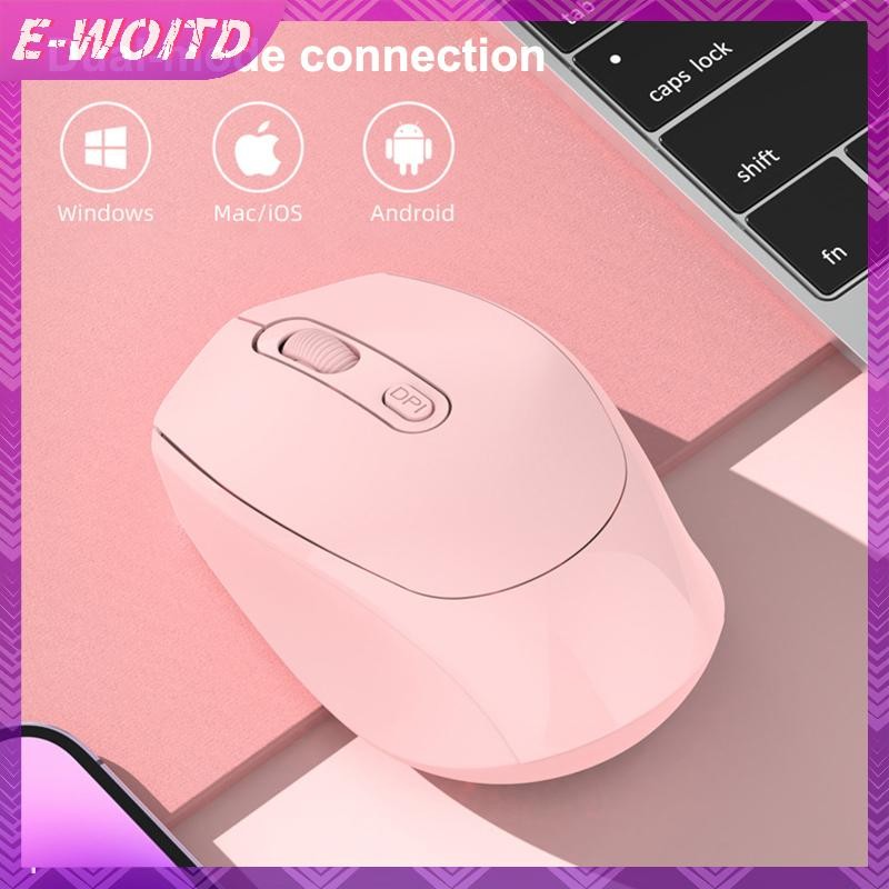 Chuột Laptop E-WOITD Chuột Không Dây Đa Năng Sạc Chế Độ Kép Im Lặng Nam, Nữ Chuột Văn Phòng Mini, Phụ Kiện Máy Tính E-WOITD