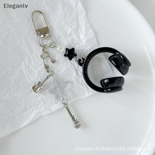 EGN Ins Phong Cách Âm Nhạc Tai Nghe Hình Móc Khóa Điện Thoại Di Động Dây Chuyền Quyến Rũ Móc Khóa Trang Sức Cho Bé Gái Nữ Túi Quà Trang Trí N