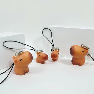 1 Phụ kiện trang trí quyến rũ điện thoại Capybara 3D sáng tạo Thích hợp cho chìa khóa, túi xách và phụ kiện ô tô, túi quyến rũ