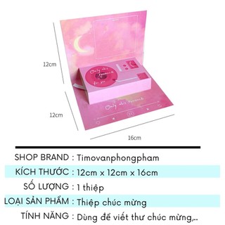 Thiệp Giấy Sinh Nhật Vintage Phong Cách Romance Đĩa Nhạc Quà Chúc Mừng Độc Đáo Timo GQ55