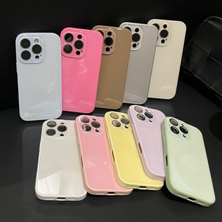 Phim Bảo Vệ Ống Kính Màu Trơn Kính Cường Lực Ốp Lưng Điện Thoại iPhone 17Promax 16Promax 16Pro 13 14 15 Pro Max Nữ Điện Thoại Di Động