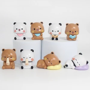 8 Cái / bộ Micro Kích Thước Yier Và Bubu Hàng Ngày Làn Sóng Thứ Hai Hợp Thời Trang Chơi Mini Để Bàn Trang Trí Cô Gái Dễ Thương Quà Tặng Đồ Chơi