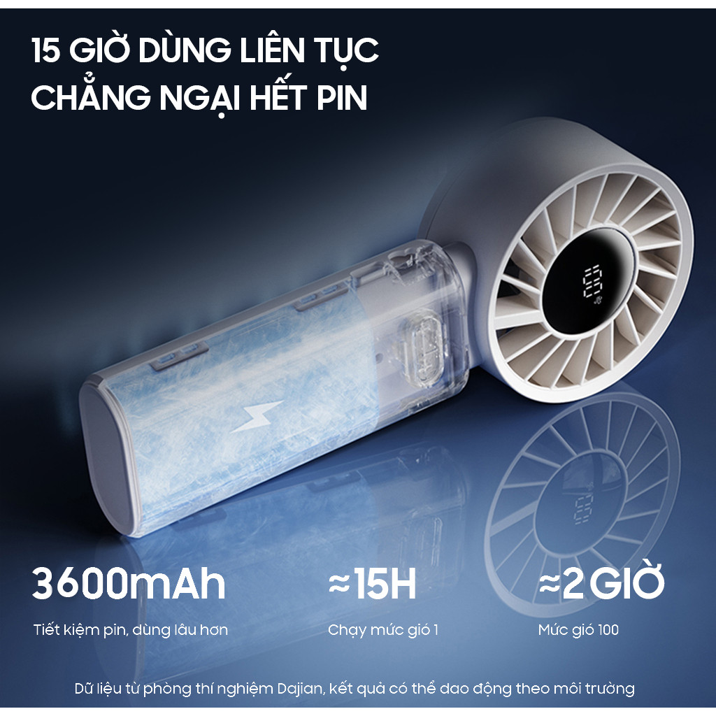 Quạt Mini cầm tay gấp gọn OLLIE FAN-ENGINE Z | Hàng Chính Hãng