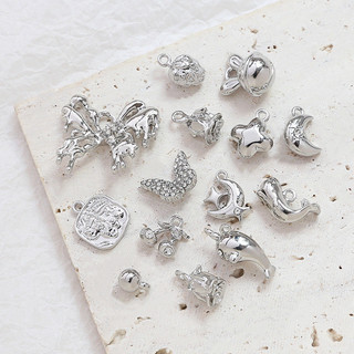 Hợp Kim Cá Heo Bướm Ngọt Ngào Phong Cách Thoáng Mát Mặt Dây Chuyền DIY Handmade Trang Sức Vòng Cổ Bông Tai Mặt Dây Chuyền Phụ Kiện Chất Liệu
