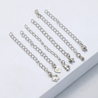Mạ Đồng Thật Vàng Trắng Đơn Giản Ngọt Ngào Mặt Dây Xích Đuôi DIY Handmade Trang Sức Vòng Cổ Đuôi Phụ Kiện Chất Liệu