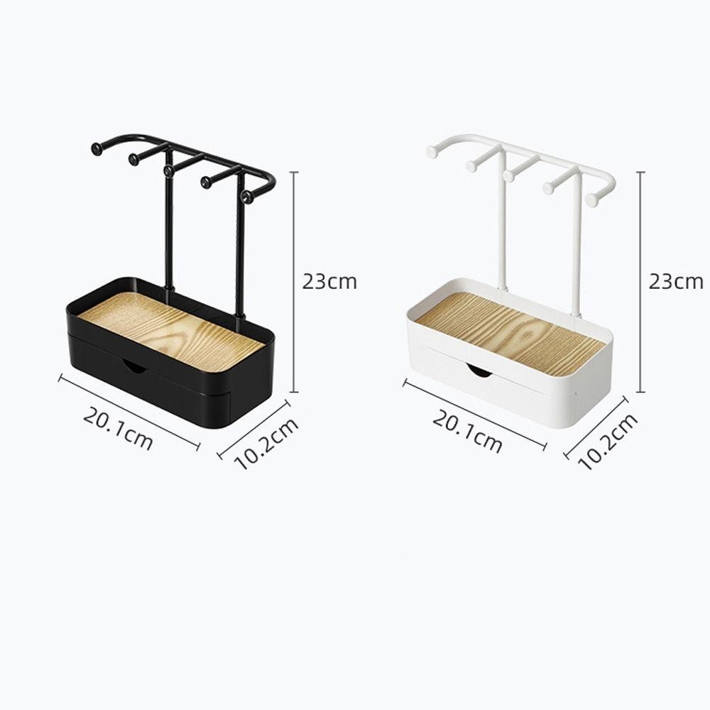Hộp lưu trữ máy tính để bàn CHEESELY, Di động với đế gỗ Giá trưng bày trang sức, Đạo cụ chụp ảnh tiện lợi thời trang Giá treo chìa khóa