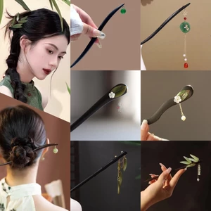 Kẹp tóc tua rua cá chép nữ cao cấp cảm giác mới Kẹp tóc xanh Trung Quốc