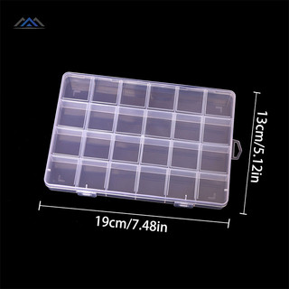 ELBBKG 24 Khe Cắm Móng Tay Decal Hộp Bảo Quản Móng Tay Nghệ Thuật Phụ Kiện Hộp Bảo Quản Lưới Có Thể Tháo Rời Móng Tay Nghệ Thuật Kim Cương Giả Hộp Trang Sức Phụ Kiện Mới