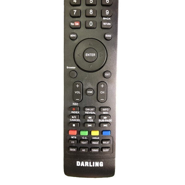 tay điều khiển remote từ xa tivi Darling Smart to-kèm pin-tay đầu bấm tivi darling smart to