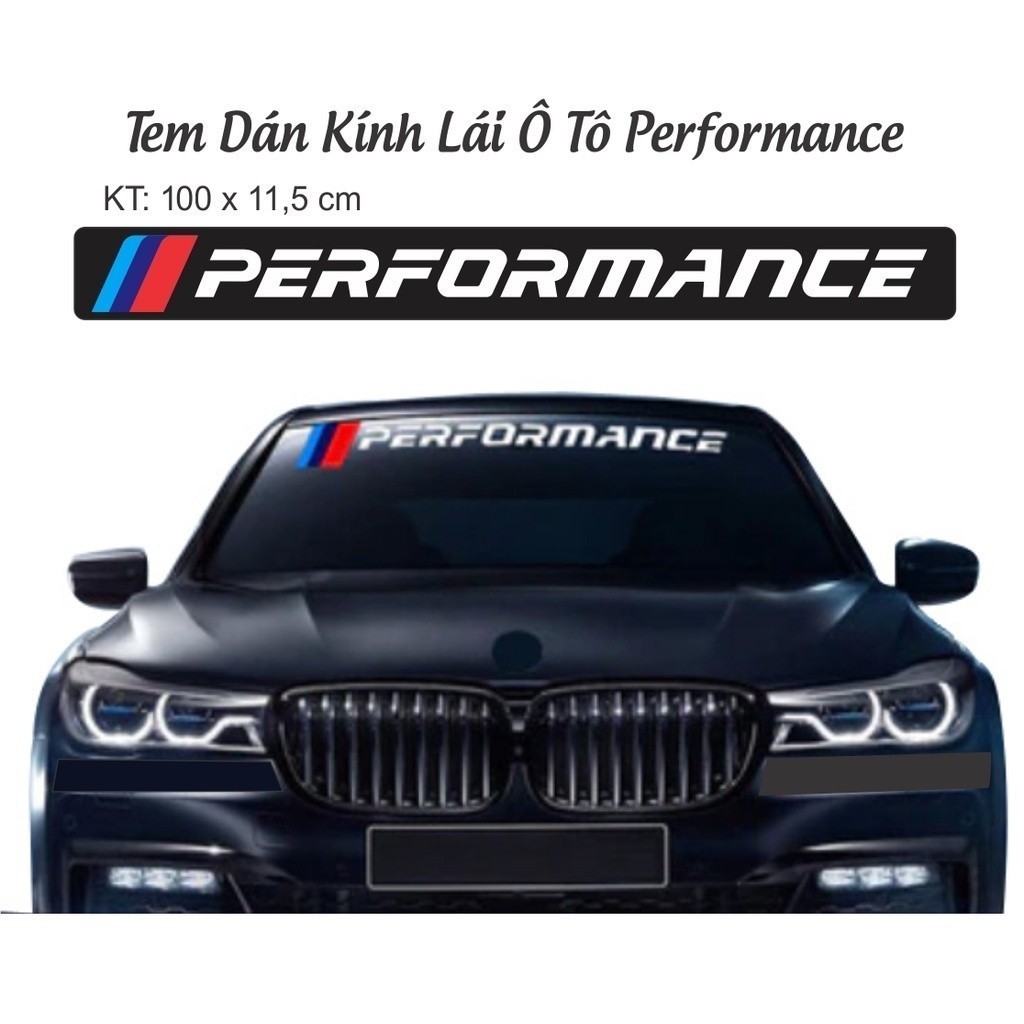 Tem dán kính lái ô tô chữ Performance, decal ngoài trời kháng nước ...