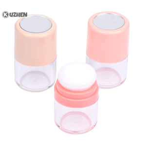 Kuzhen Hộp Rời Có Thể Đổ Lại Trong Suốt Với Puff DIY Hộp Đựng Mỹ Phẩm Blusher Thành Hộp Đựng Bình HOT