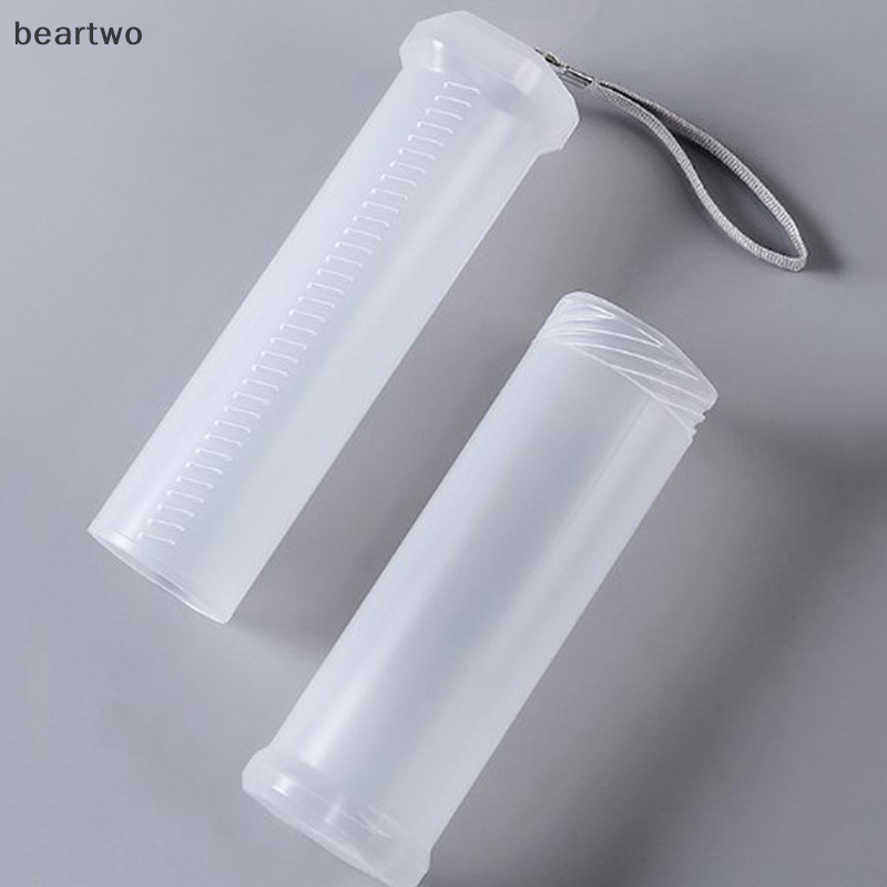 < Beartwo > Giá đỡ cọ trang điểm có thể điều chỉnh độ cao trong suốt Hộp đựng cốc lưu trữ Đẹp
