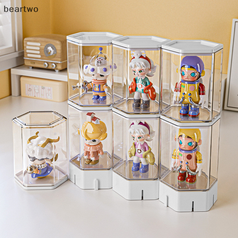 < Beartwo > Hộp Mù Hộp Bảo Quản Hình Hoạt Hình Hộp Trưng Bày Mô Hình Làm Bằng Tay Giá Để Đồ Trong Suốt Chống Bụi Giá Đỡ Hiển Thị Đẹp