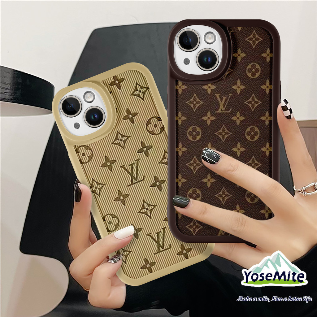 ốp lưng print thương hiệu xa xỉ iPhone 15 Pro Max 11 14 XR 13 12 Pro Max 8 7 6 6S Plus X Xs Max Se 2020 13 12 11 Vỏ Điện Thoại TPU Mềm Chống Sốc Luxury dày silicone sốc trường hợp điện thoại Bắt chước texture thương hiệu thời trang，thương hiệu cao cấp