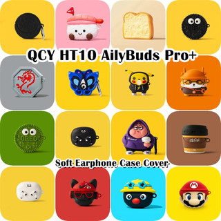 [imamura] Dành cho vỏ QCY HT10 AilyBuds Pro + Vỏ silicon mềm Vỏ tai nghe hoạt hình sáng tạo NO.2