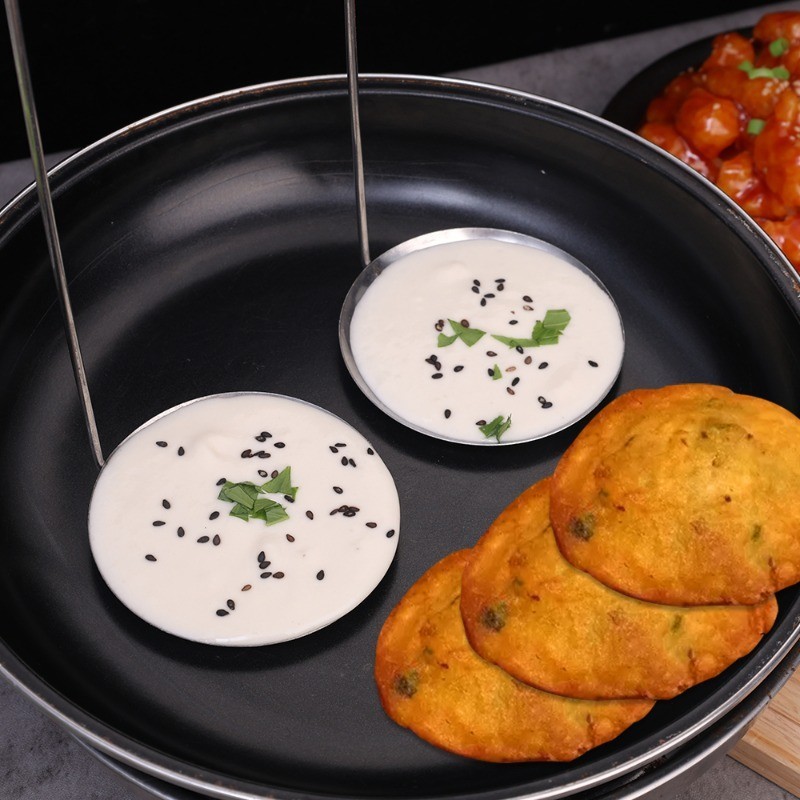 Dành Cho Bánh Chảo Bánh Tôm Chiên - Tiện Ích Nấu Ăn Nhà Bếp - Thìa Thịt Viên - Khuôn Thực Phẩm Chiên - Chống Dính, Tròn, Thép Không Gỉ - Muỗng Chiên Đồ Ăn Nhẹ